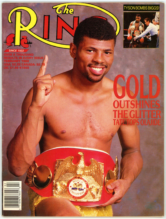 The Ring Vintage Boxing Magazine (February 1988) John Tate World Champion Cover