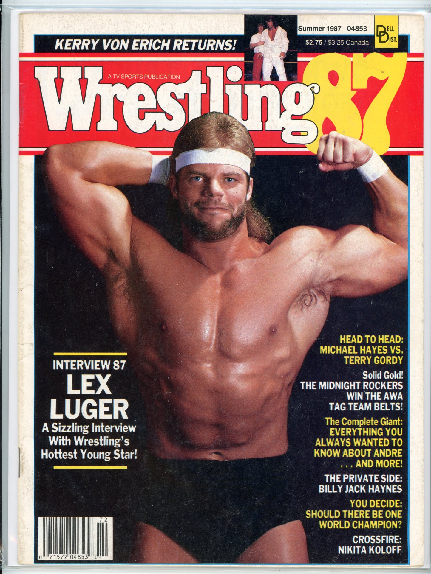 TV Sports Wrestling 87 Vintage Magazine (Summer 1987) Lex Luger