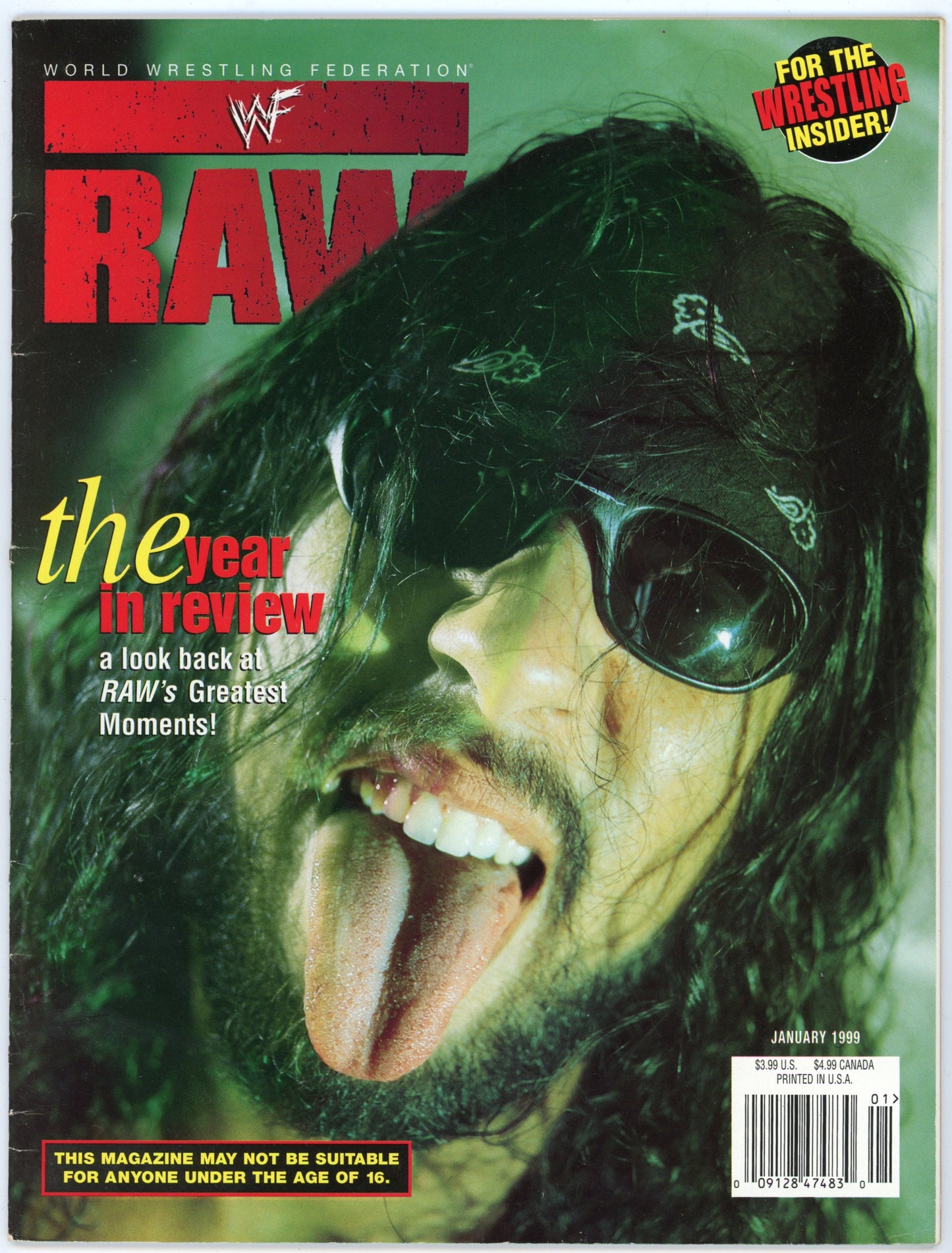 WWE Raw Vintage Wrestling Magazine (January 1999) Year in Review Issue