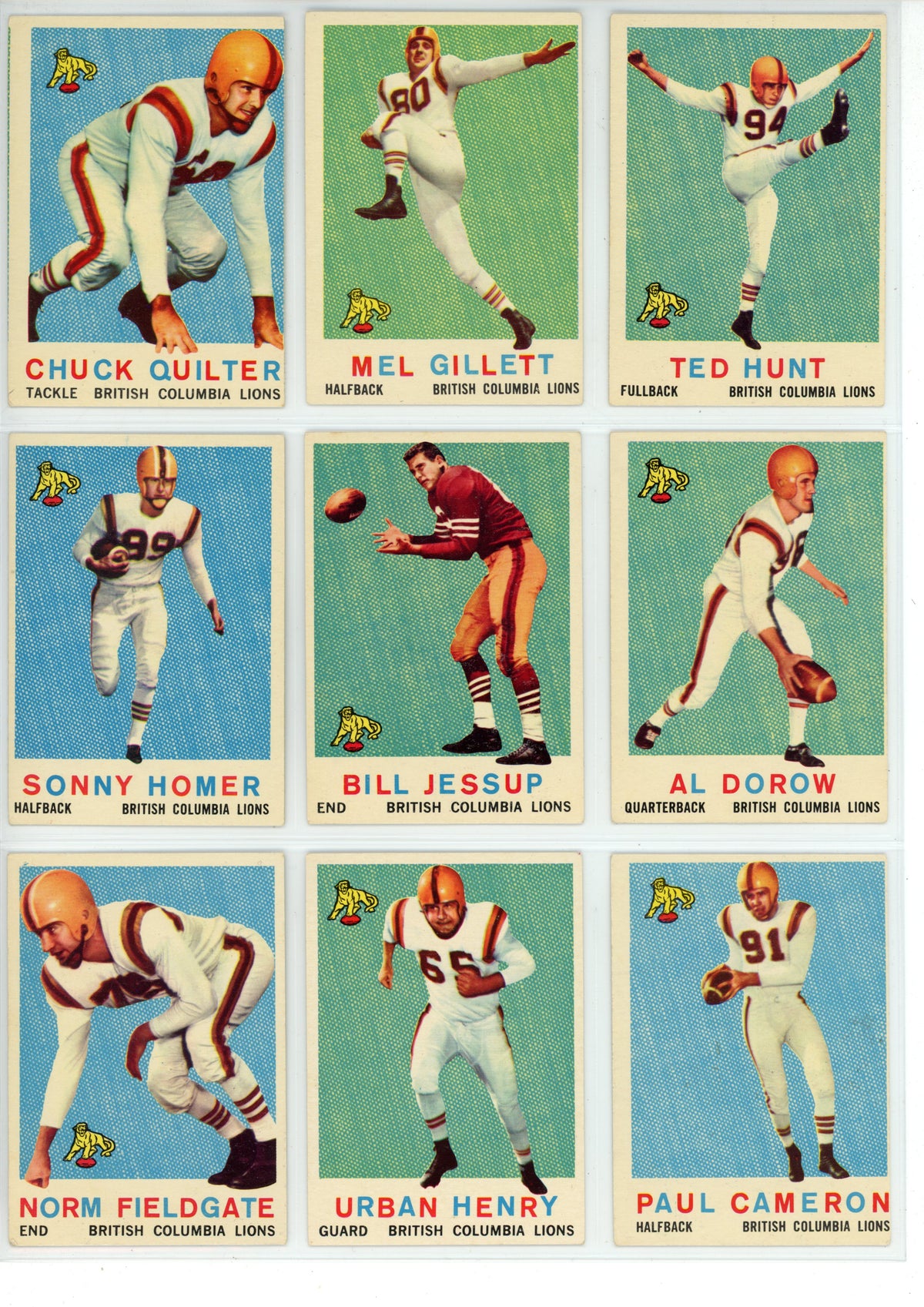 1959 Topps CFL Canadian Football Complete Set (88 Cards) EX+ Condition