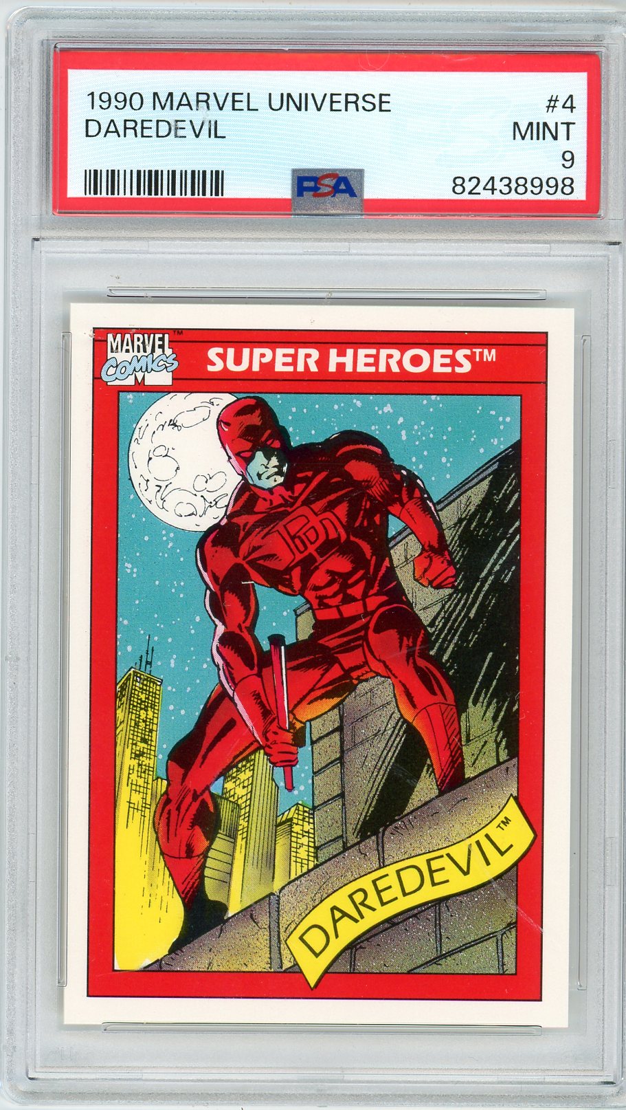 1990 Marvel Universe Daredevil Graded Card #4 PSA 9