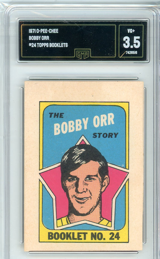 1971 OPC Bobby Orr #24 Topps Booklets GMA 3.5