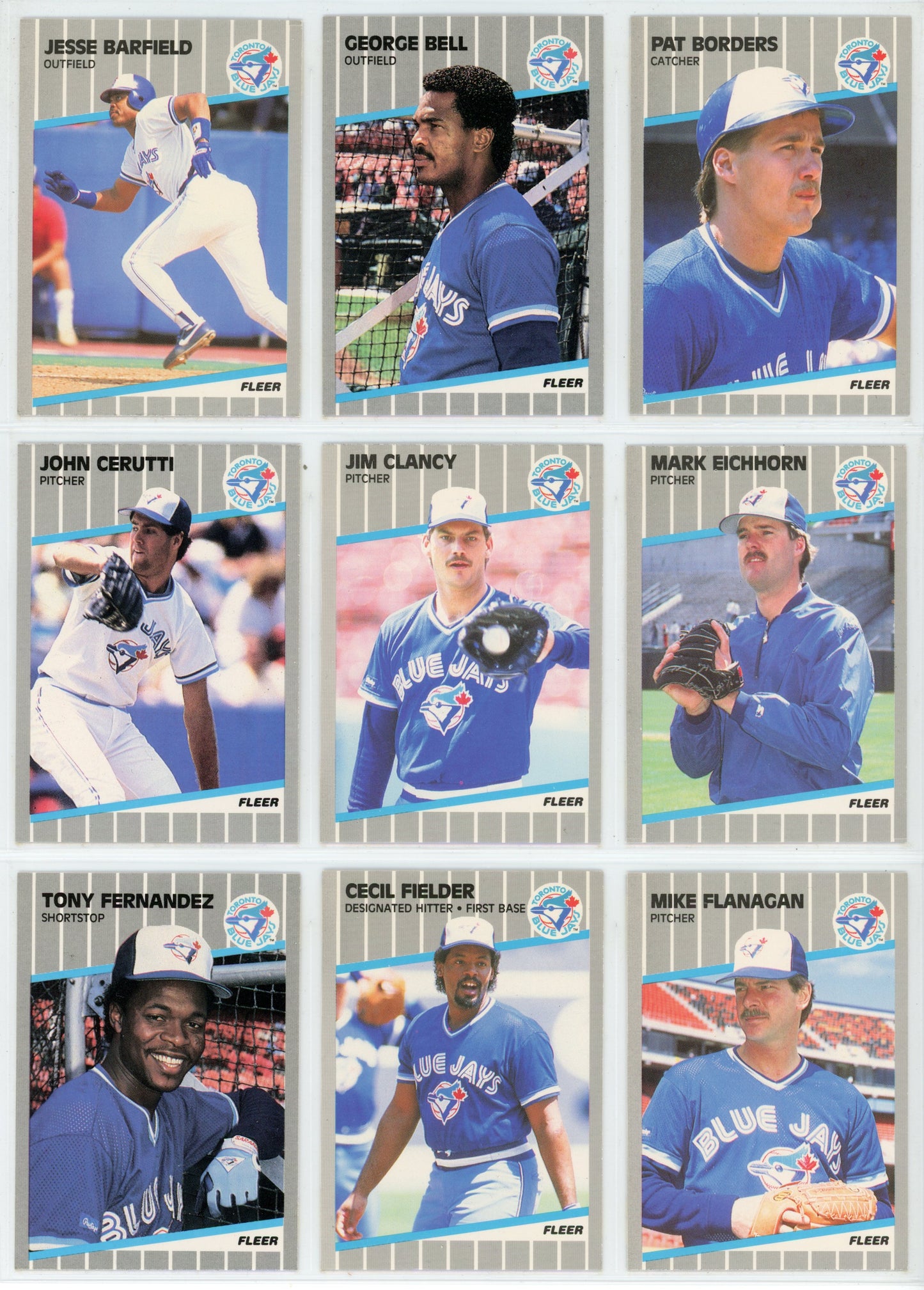 1989 Fleer Vintage Toronto Blue Jays Team Set (24 Cards)