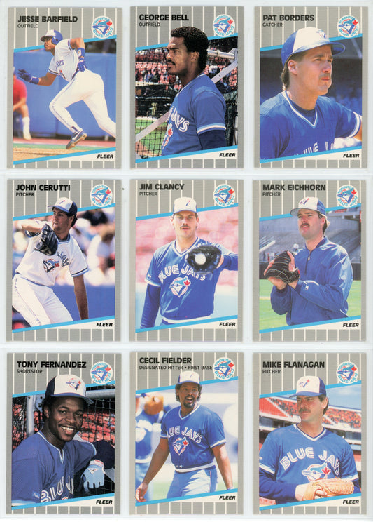 1989 Fleer Vintage Toronto Blue Jays Team Set (24 Cards)
