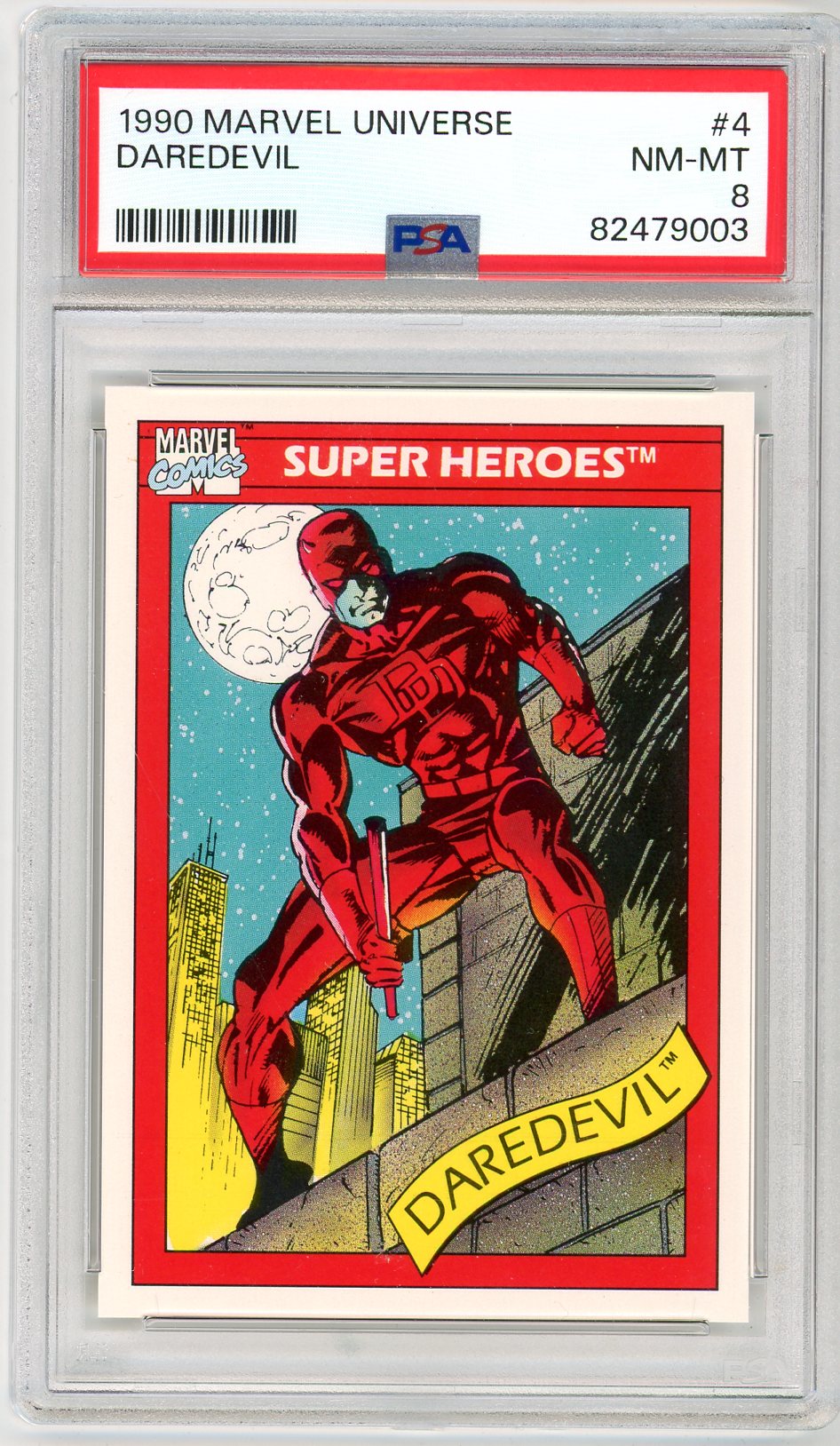 1990 Marvel Universe Daredevil Graded Card PSA 8