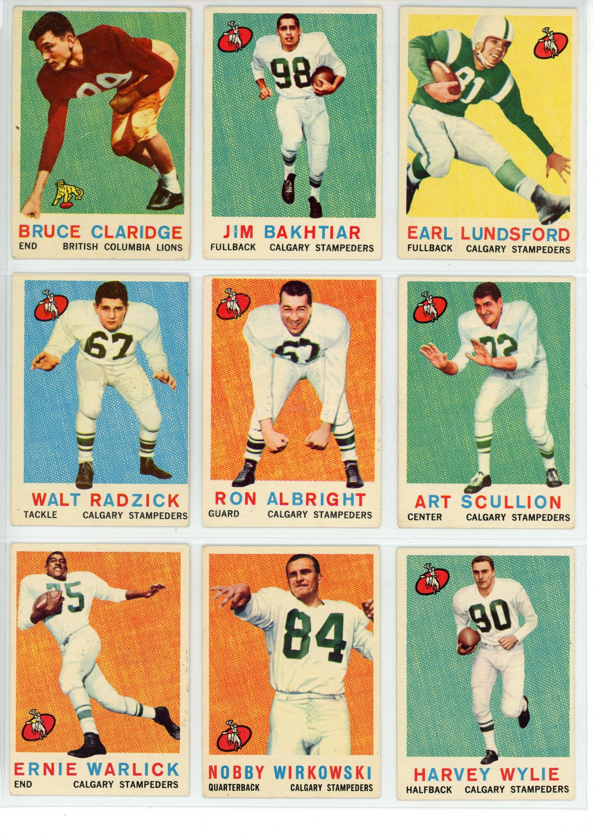 1959 Topps CFL Canadian Football Complete Set (88 Cards) EX+ Condition