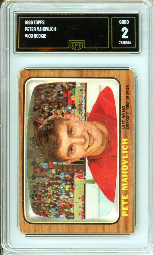 1966 Topps Peter Mahovlich #103 Rookie Card GMA 2