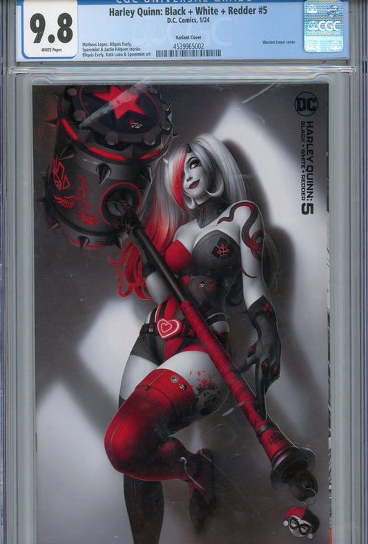2024 DC Comics Harley Quinn: #5 Graded Comic Book CGC 9.8 Warren Louw Variant Cover