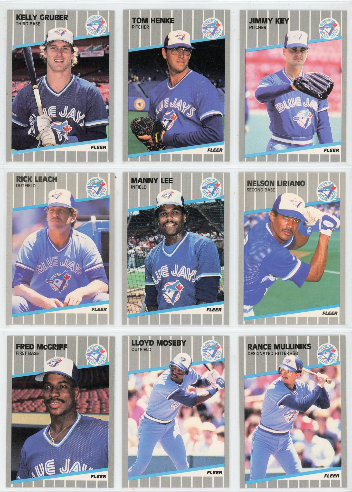 1989 Fleer Vintage Toronto Blue Jays Team Set (24 Cards)