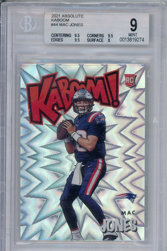 2021 Absolute Kaboom! Mac Jones #44 Rookie Card BGS 9