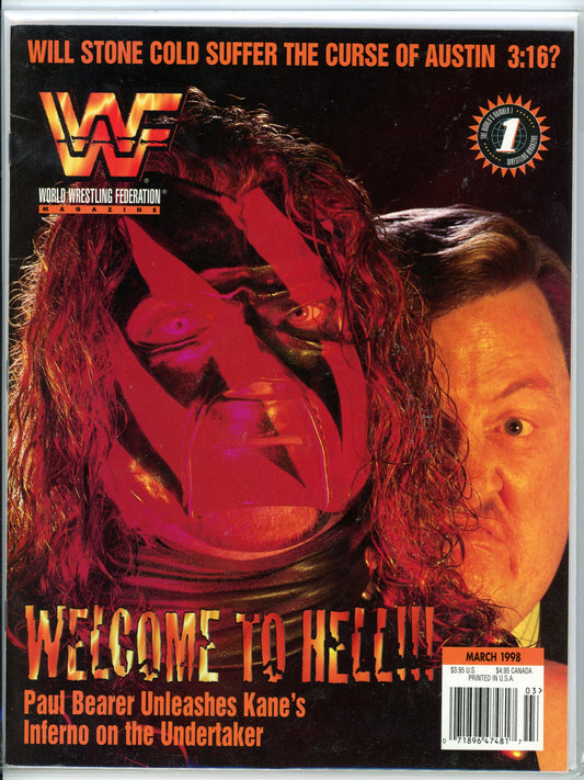 WWF Magazine Vintage Wrestling Magazine (March, 1998) Paul Bearer, Undertaker