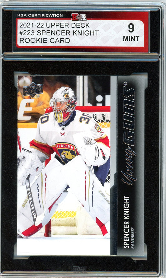 2021/22 Upper Deck Spencer Knight Graded Rookie Card KSA 9
