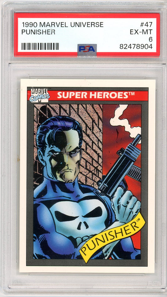 1990 Marvel Universe Punisher Graded Card #47 PSA 6