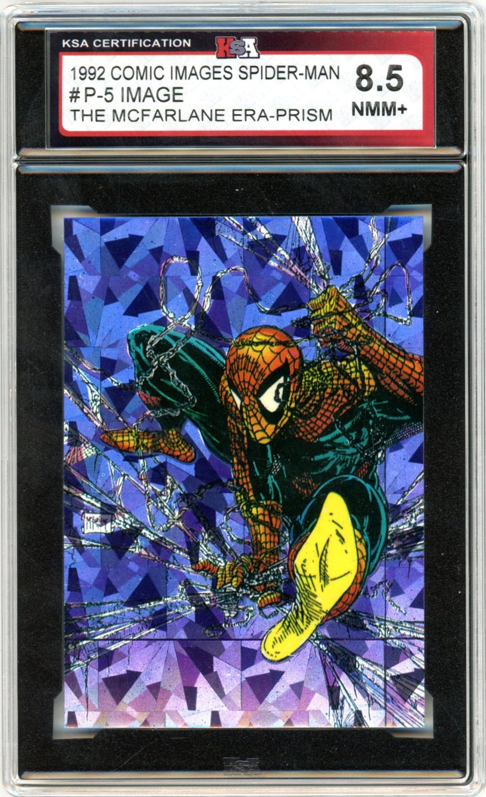 1992 Comic Images Spider-Man Image #P-5 Prism Graded Card KSA 8.5