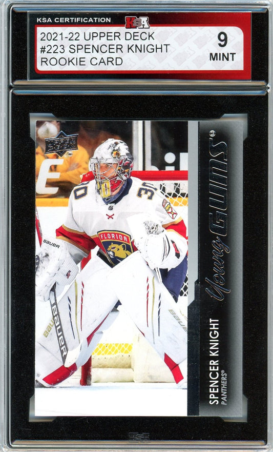 2021/22 Upper Deck Spencer Knight #223 Graded Rookie Card KSA 9