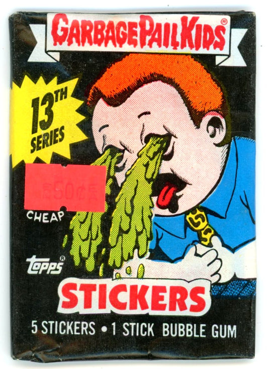 1988 Topps Garbage Pail Kids 13th Series Sticker Wax Pack (5 Sticker Cards)