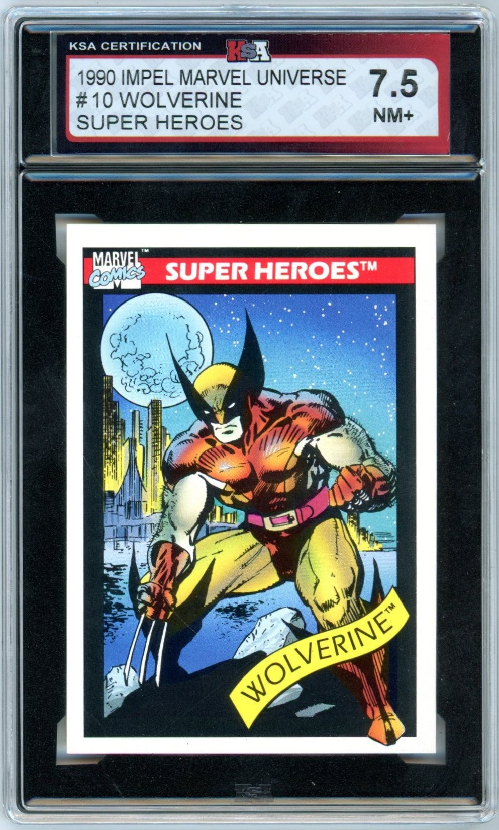 1990 Impel Marvel Universe Wolverine Super Heroes #10 Graded Card KSA 7.5