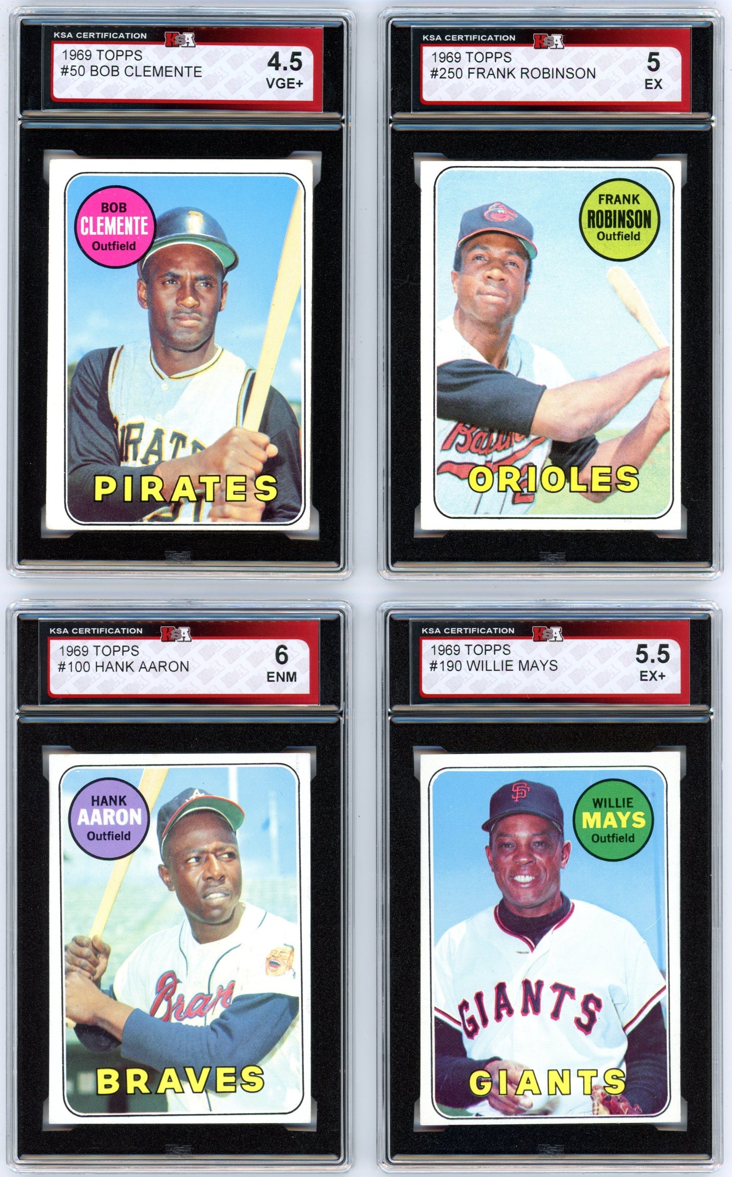 1969 Topps MLB Baseball Complete Set (664 Cards) - with 17 Graded HOF/Star Cards (KSA)