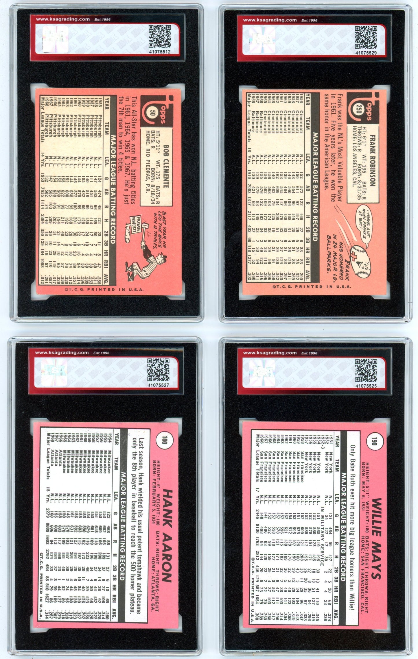 1969 Topps MLB Baseball Complete Set (664 Cards) - with 17 Graded HOF/Star Cards (KSA)