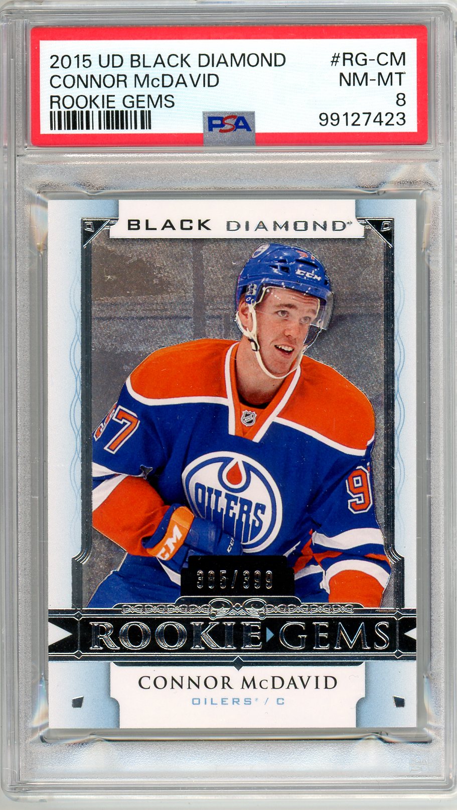 2015 Upper Deck Black Diamond Connor McDavid Graded Rookie Card PSA 8 /999