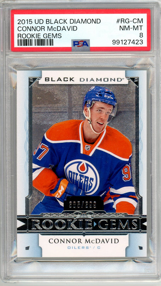 2015 Upper Deck Black Diamond Connor McDavid Graded Rookie Card PSA 8 /999