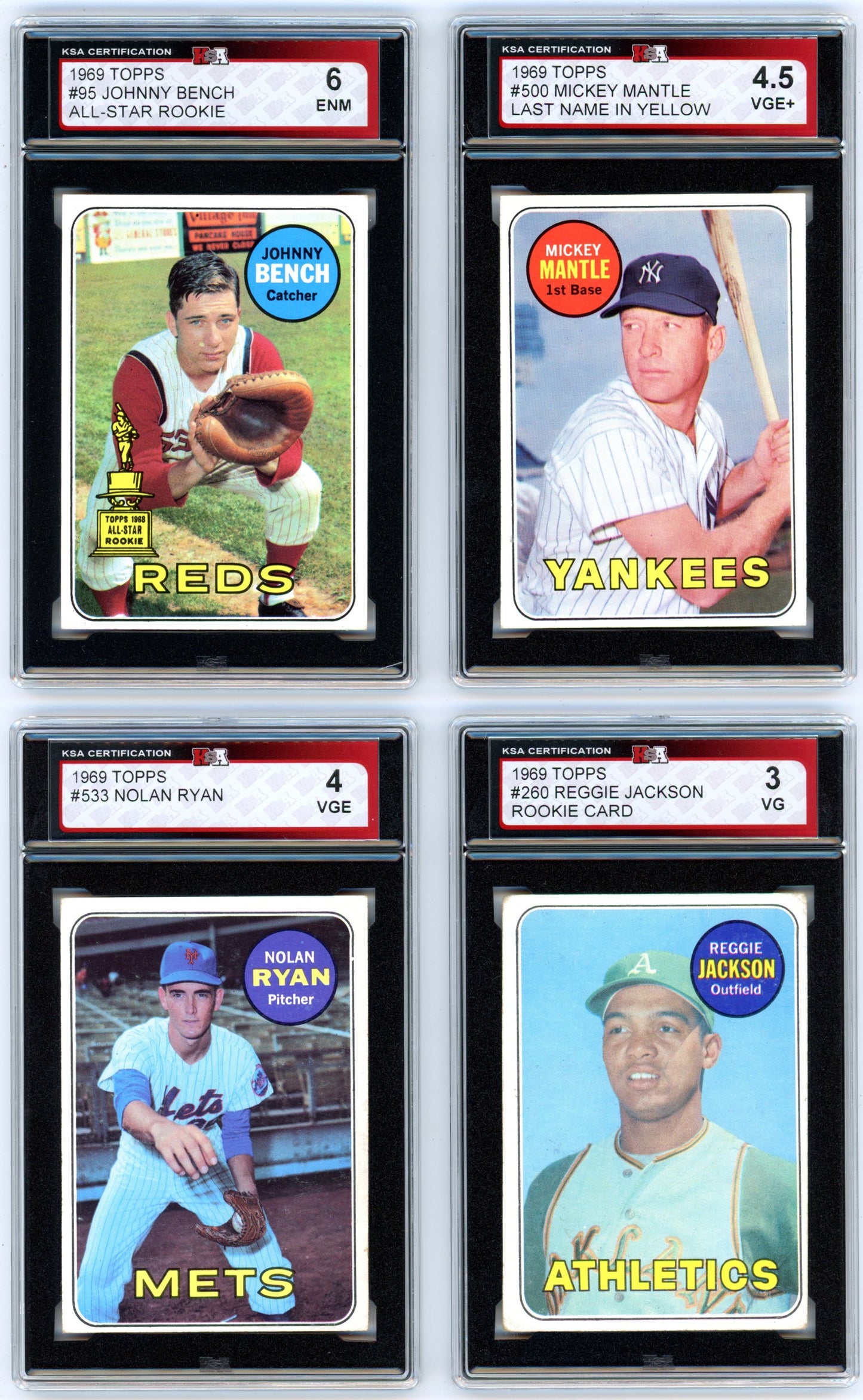 1969 Topps MLB Baseball Complete Set (664 Cards) - with 17 Graded HOF/Star Cards (KSA)