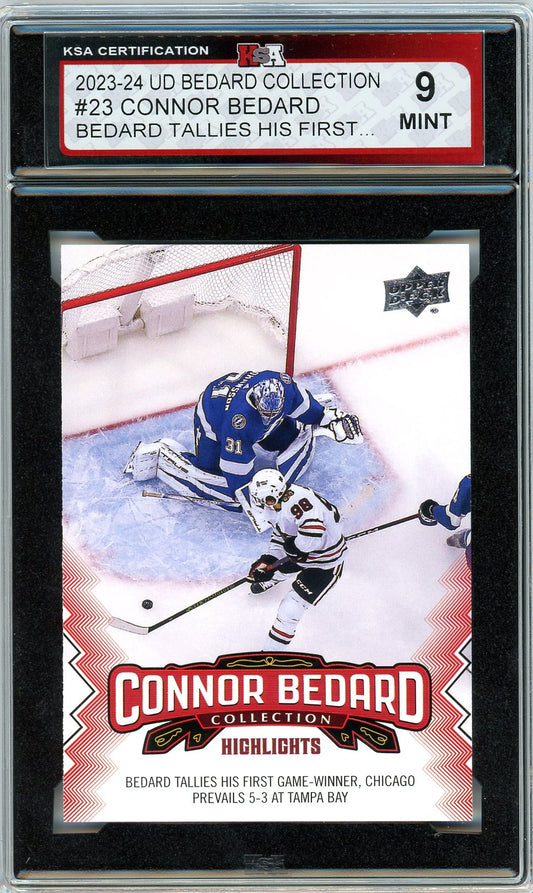 2023/24 Upper Deck Bedard Collection Bedard Tallies Graded Card #23 KSA 9