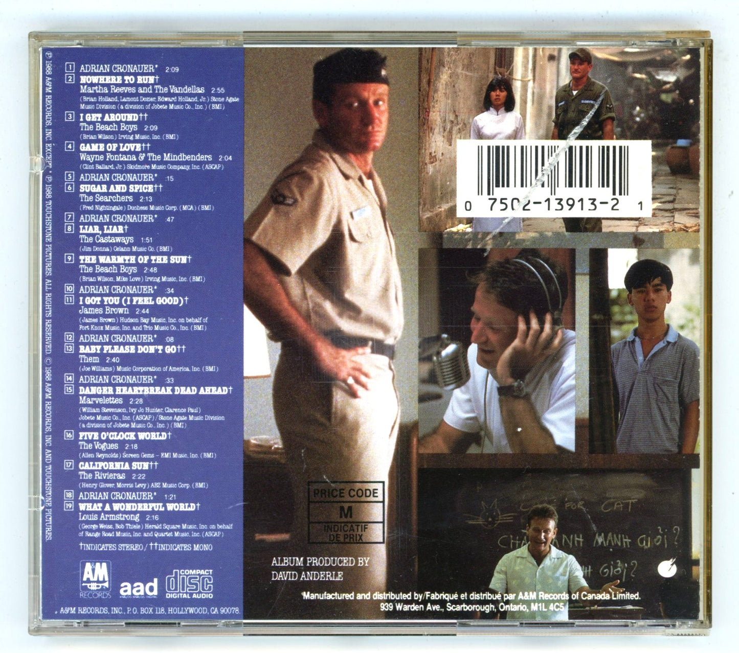 Good Morning, Vietnam (1987) Motion Picture Soundtrack Vintage CD