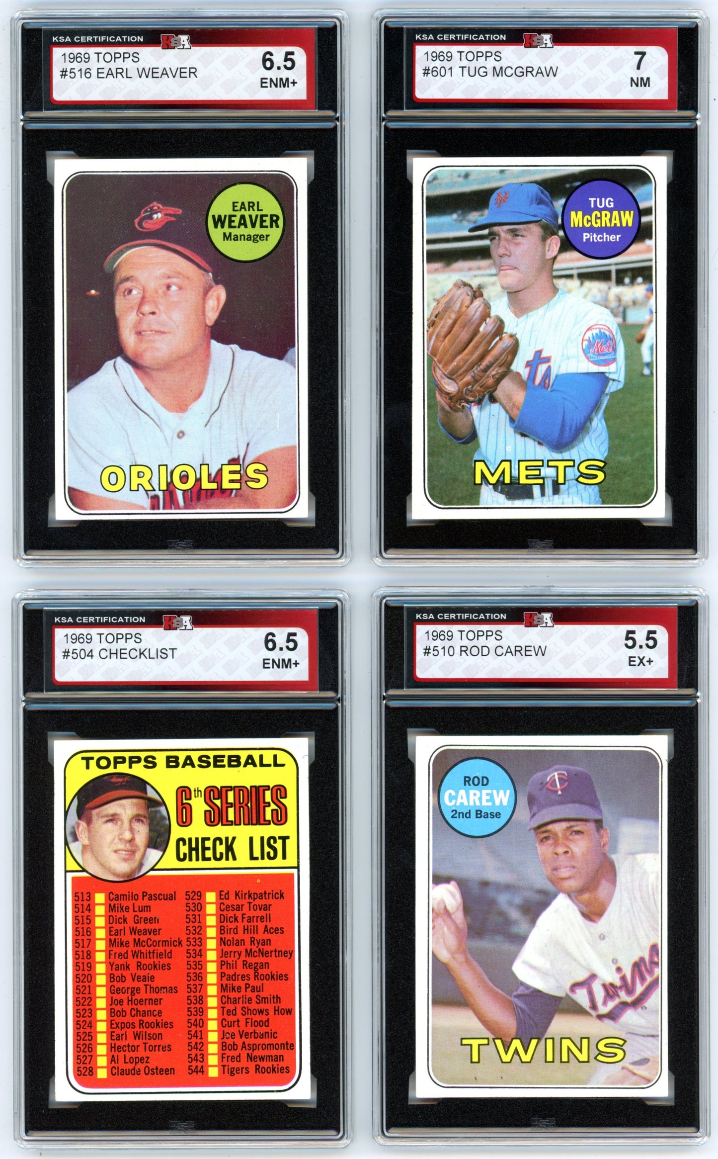 1969 Topps MLB Baseball Complete Set (664 Cards) - with 17 Graded HOF/Star Cards (KSA)