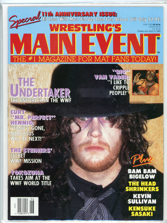 Wrestling's Main Event Vintage Magazine (June, 1993) The Undertaker