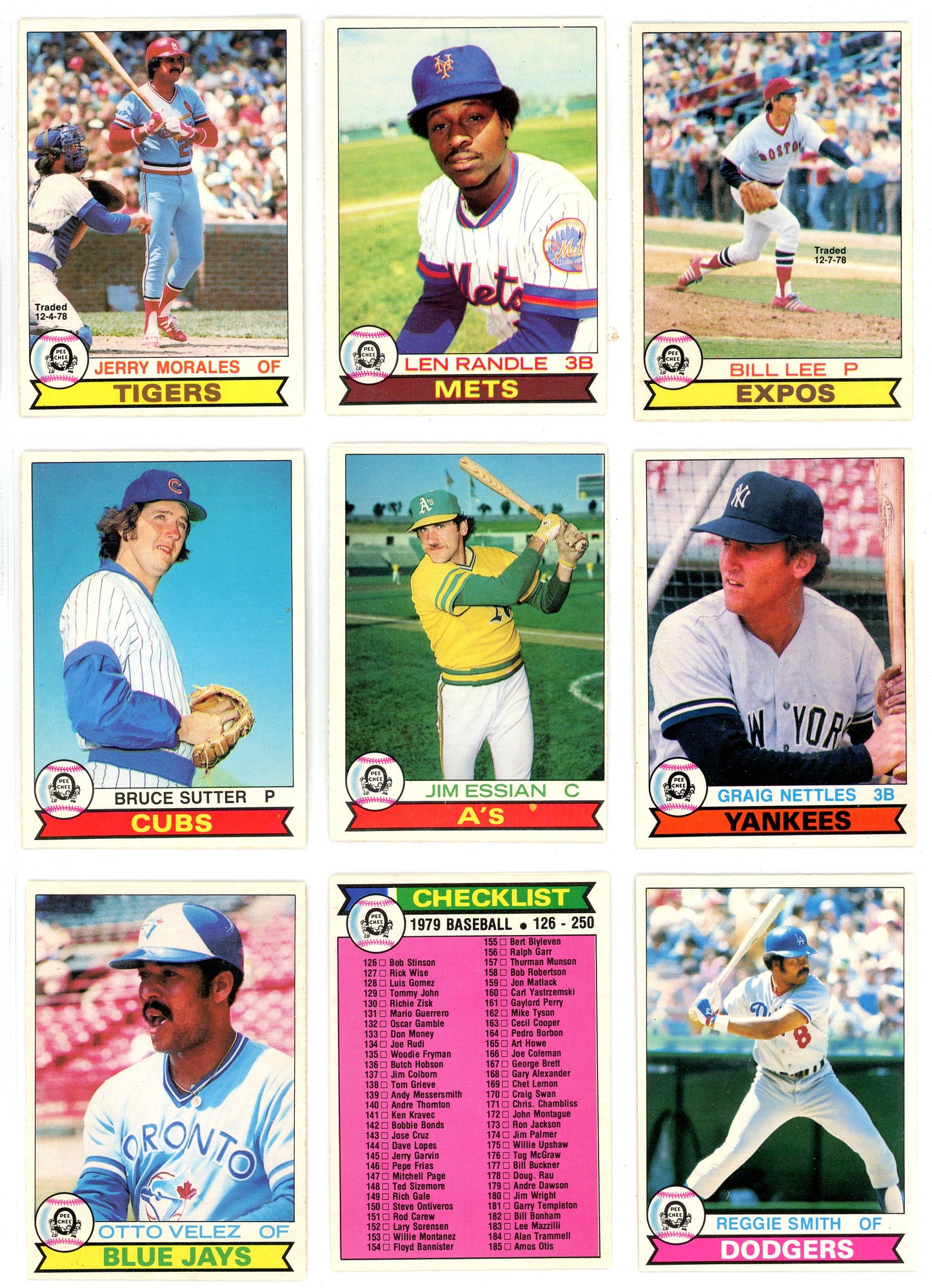 1979 O-Pee-Chee Baseball Complete Set (374 Cards) Excellent Shape