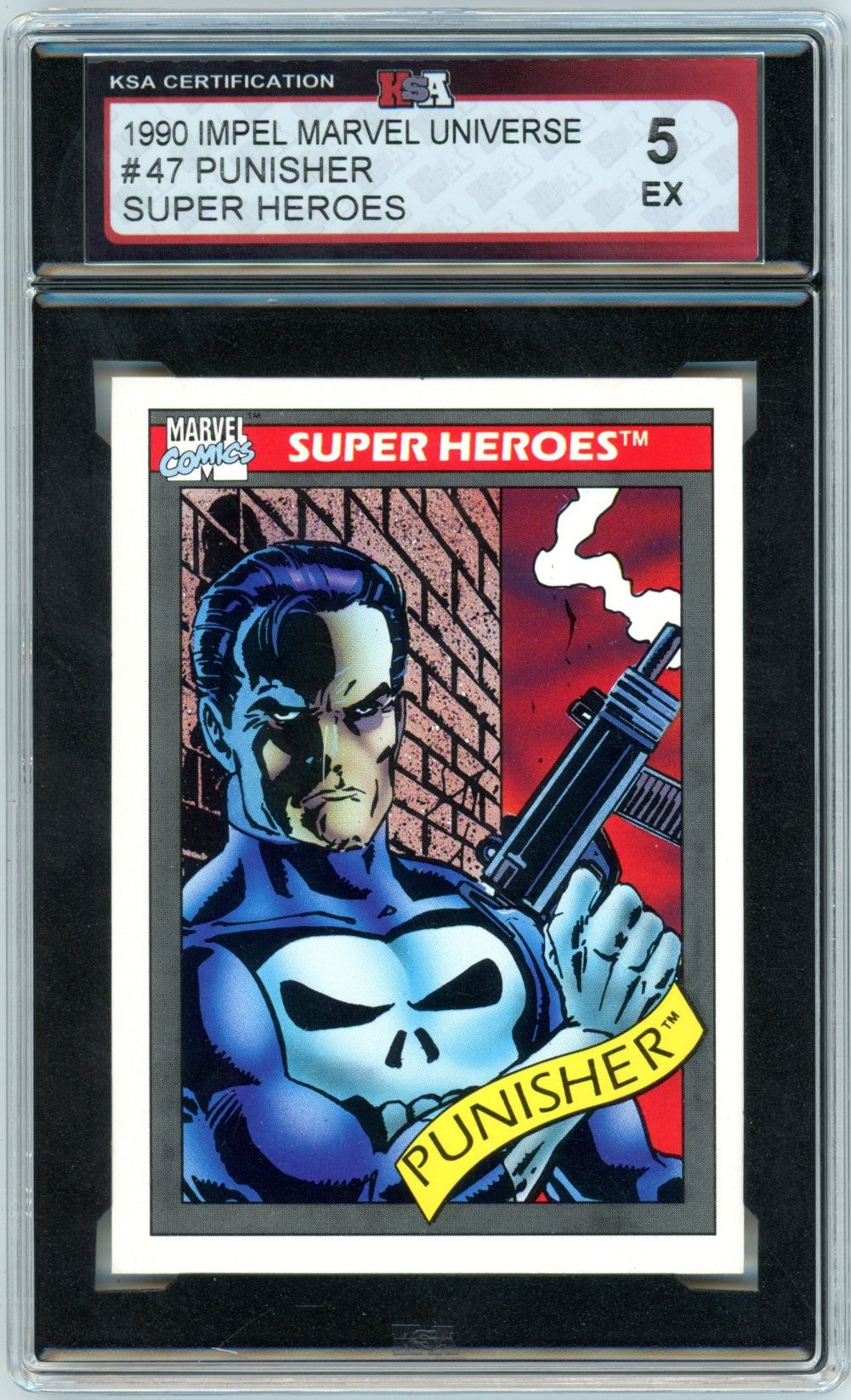 1990 Impel Marvel Universe Punisher #47 Super Heroes Graded Card KSA 5
