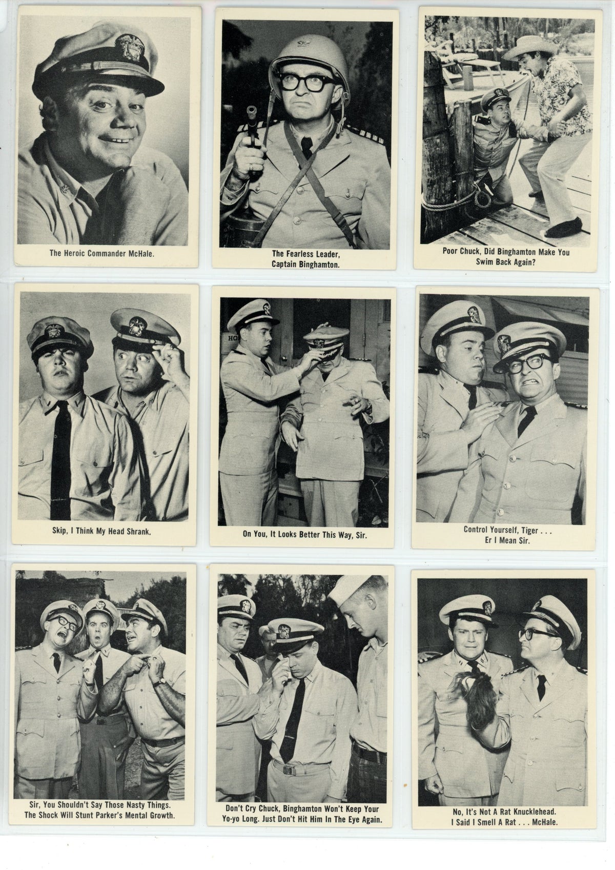 1965 Fleer McHale's Navy Trading Card Complete Set (66 Cards) EX+