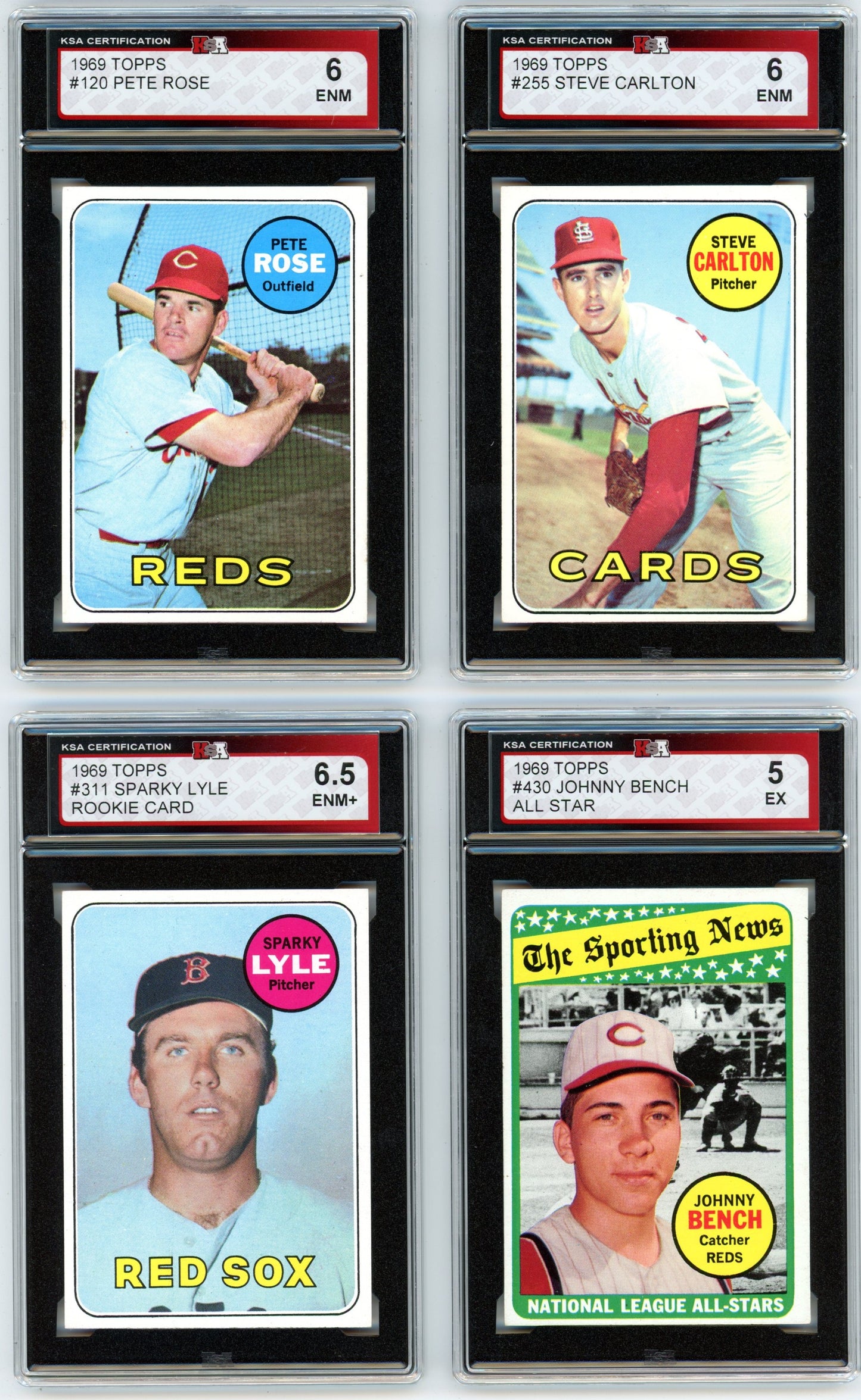 1969 Topps MLB Baseball Complete Set (664 Cards) - with 17 Graded HOF/Star Cards (KSA)