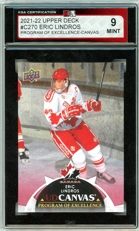 2021/22 Upper Deck Canvas Eric Lindros Graded Card #C270 KSA 9