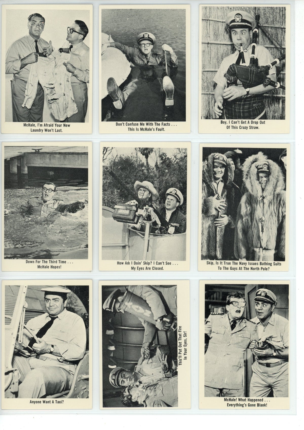 1965 Fleer McHale's Navy Trading Card Complete Set (66 Cards) EX+