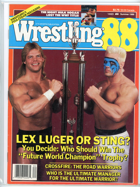 TV Sports Wrestling 88 Vintage Magazine (Summer 1988) Lex Luger, Sting