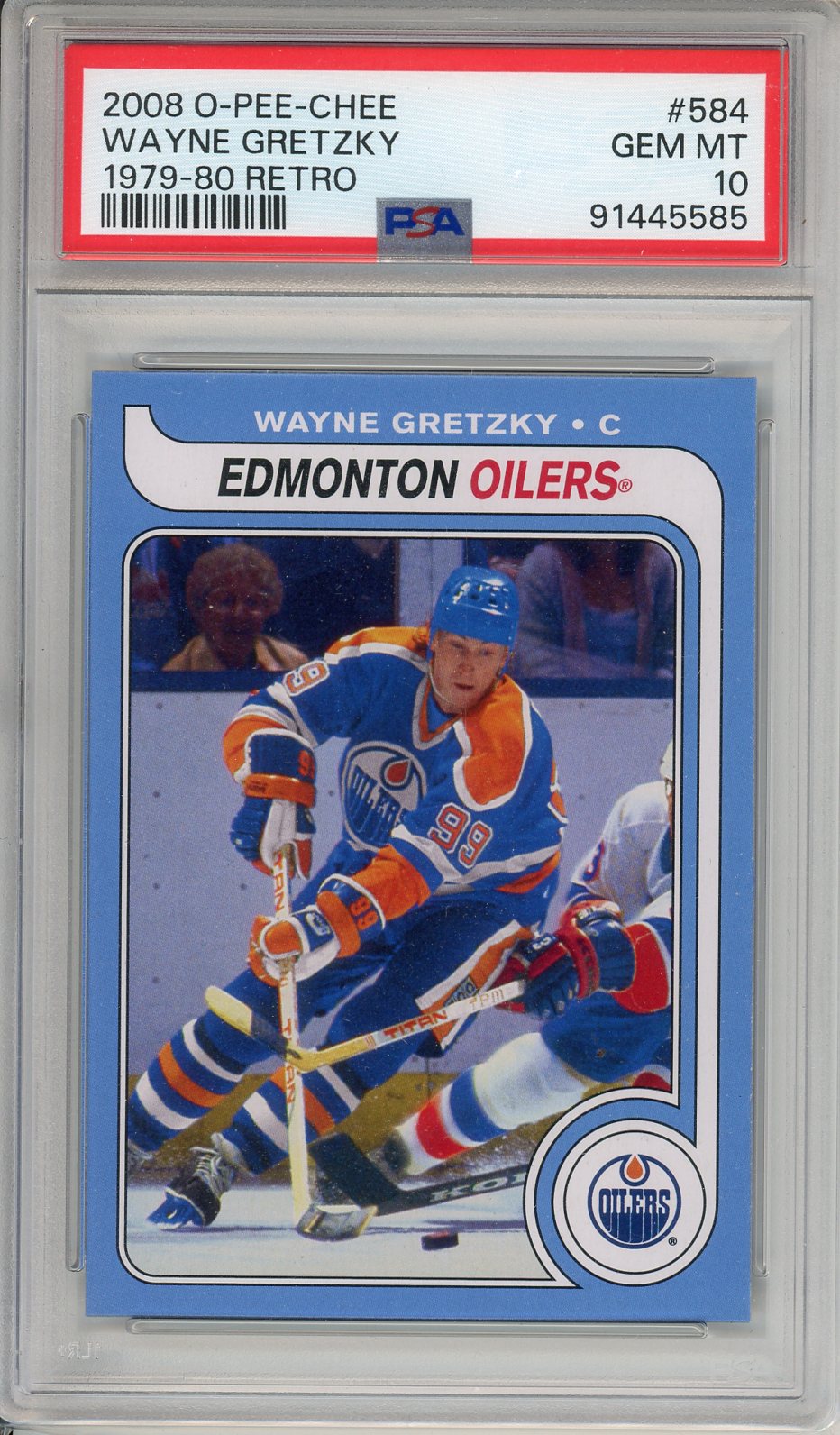 2008 O-Pee-Chee Wayne Gretzky 1978-79 Retro Graded Hockey Card PSA 10