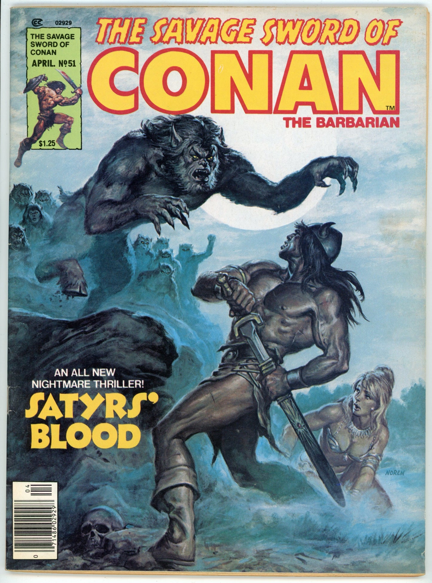 Marvel Magazine The Savage Sword of Conan the Barbarian Volume 1 No. 51 (April 1980)