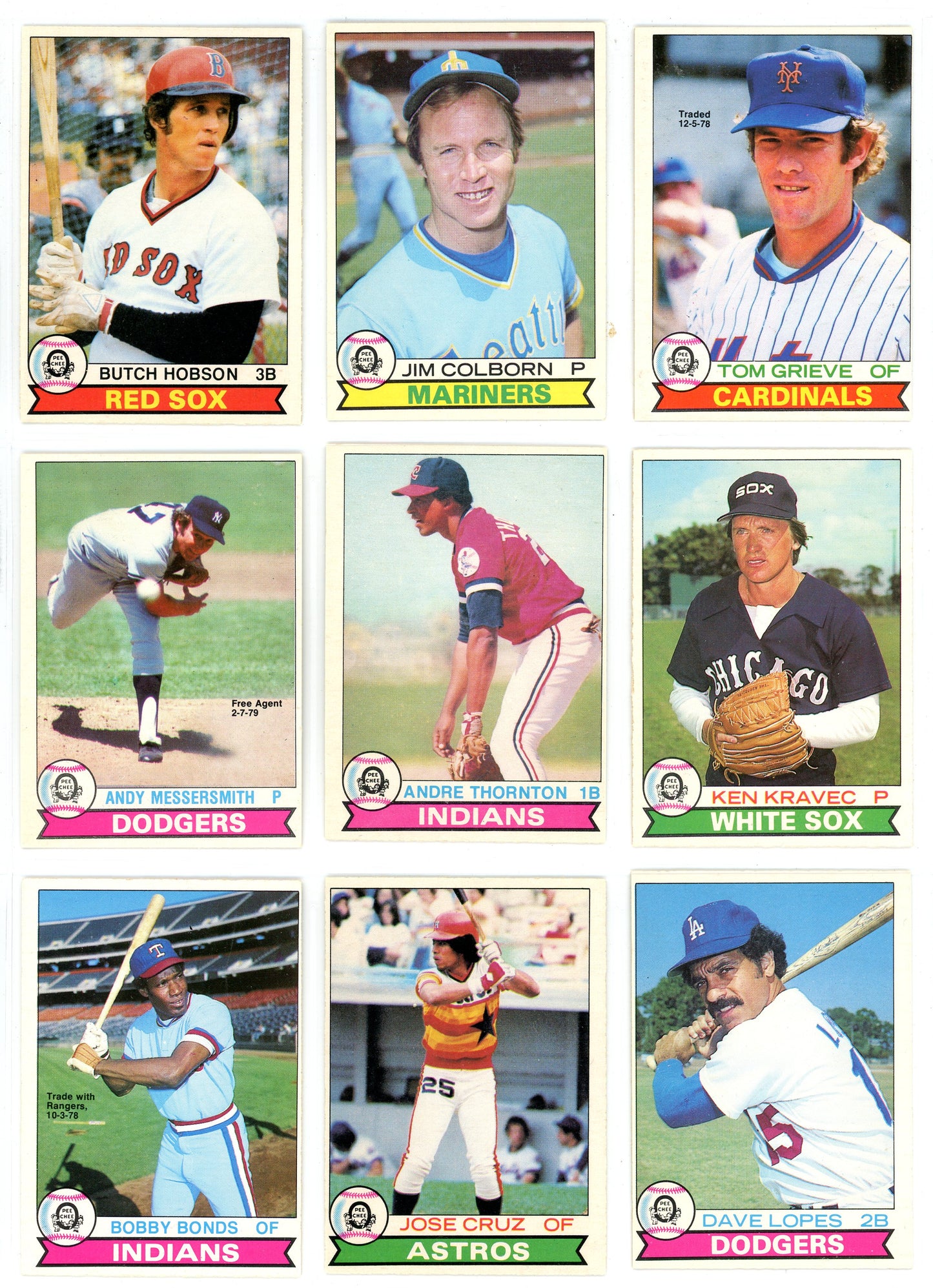 1979 O-Pee-Chee Baseball Complete Set (374 Cards) Excellent Shape