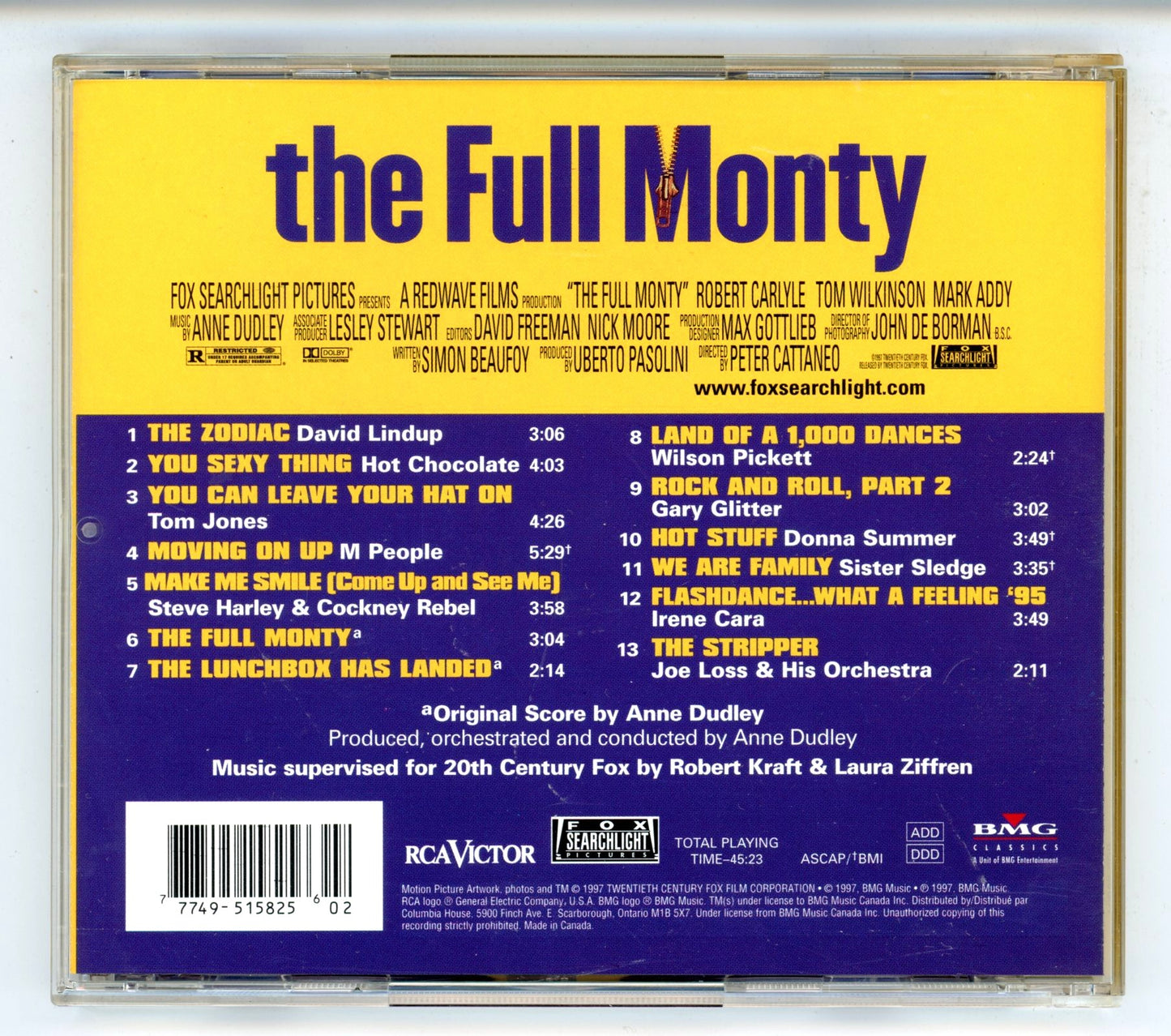 The Full Monty (1997) Motion Picture Soundtrack Vintage CD