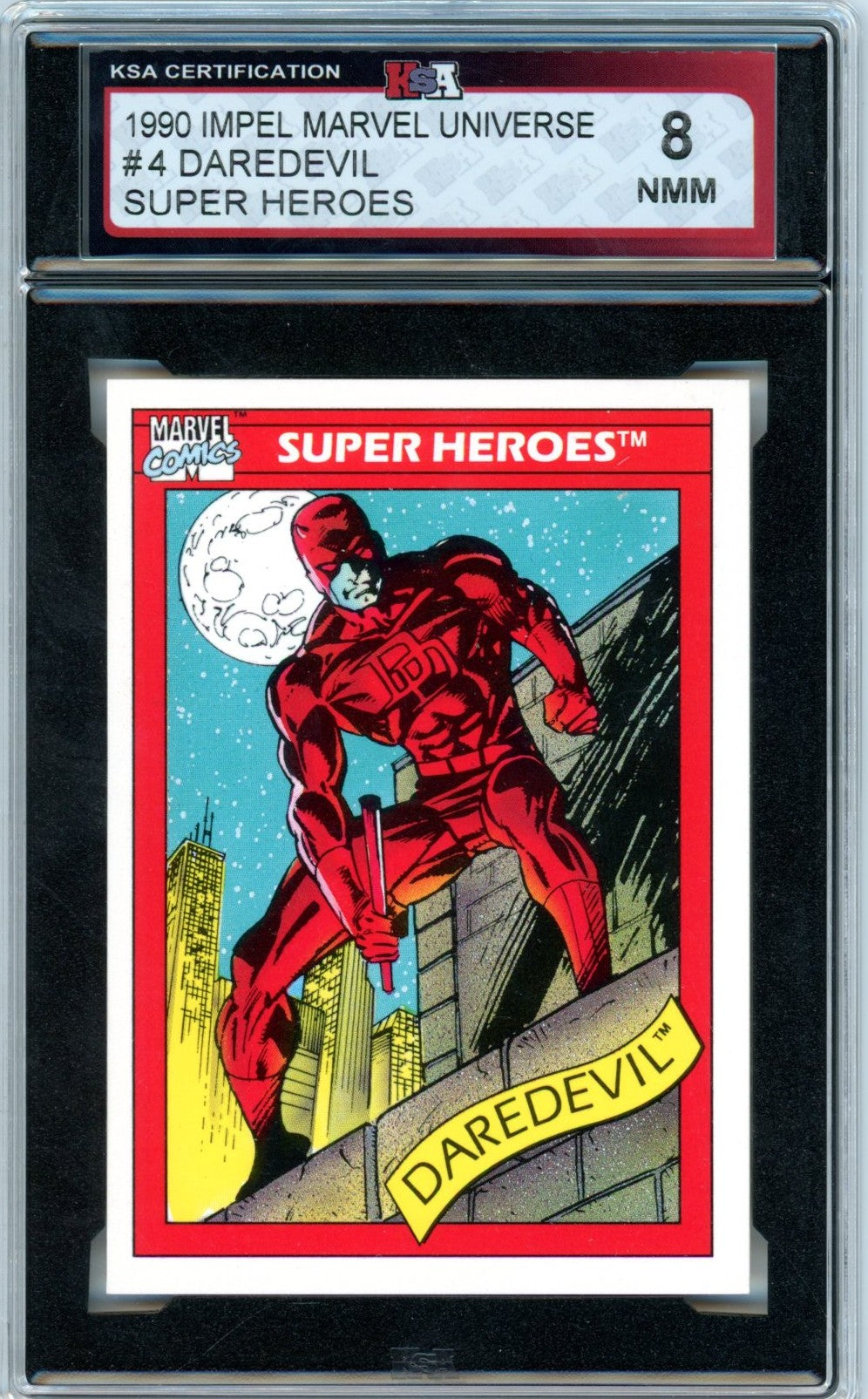 1990 Impel Marvel Universe Daredevil Super Heroes #4 Graded Card KSA 8