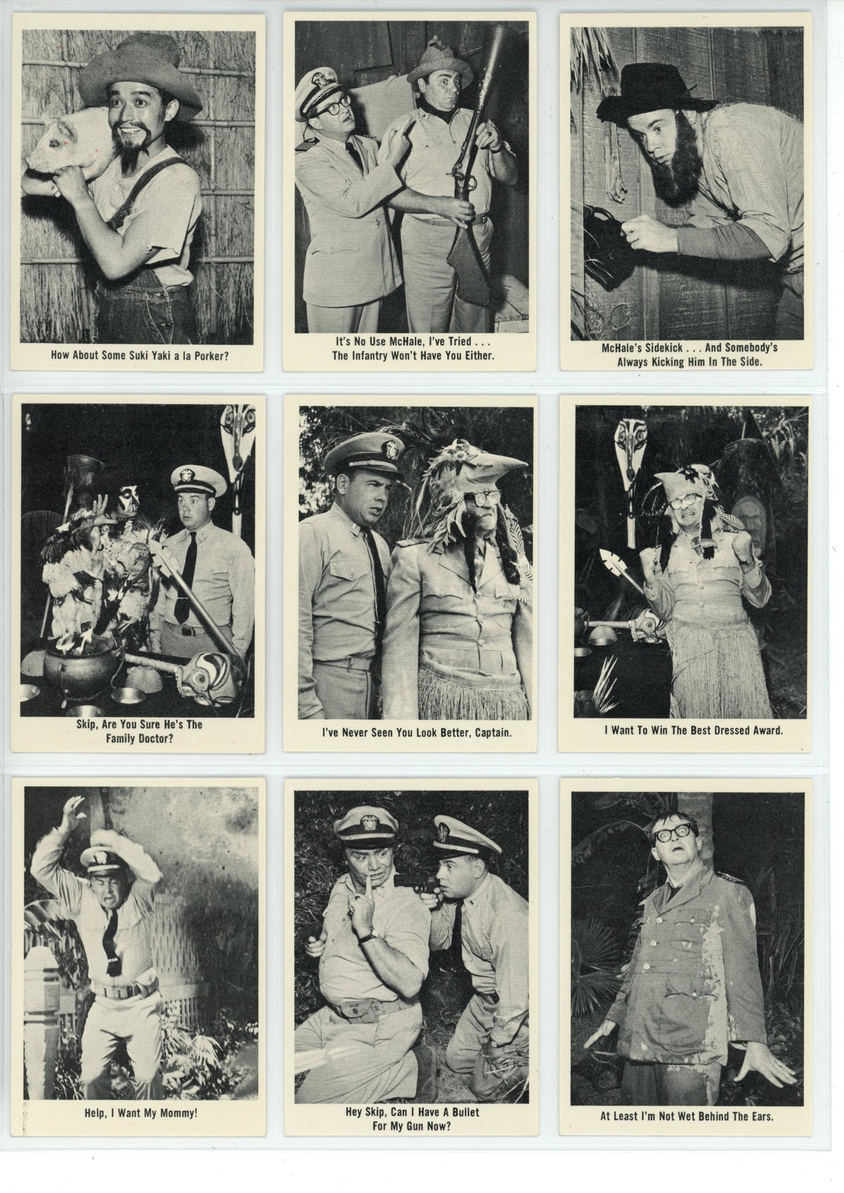 1965 Fleer McHale's Navy Trading Card Complete Set (66 Cards) EX+