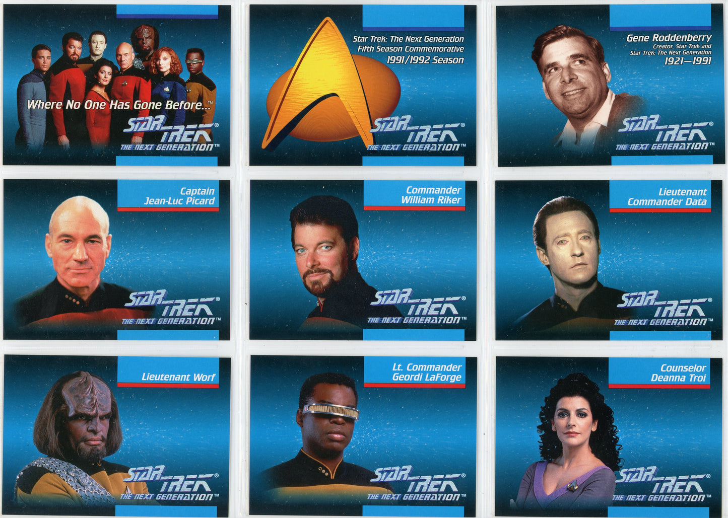 1992 Impel Star Trek: The Next Generation Trading Card Complete Set (120 Cards)