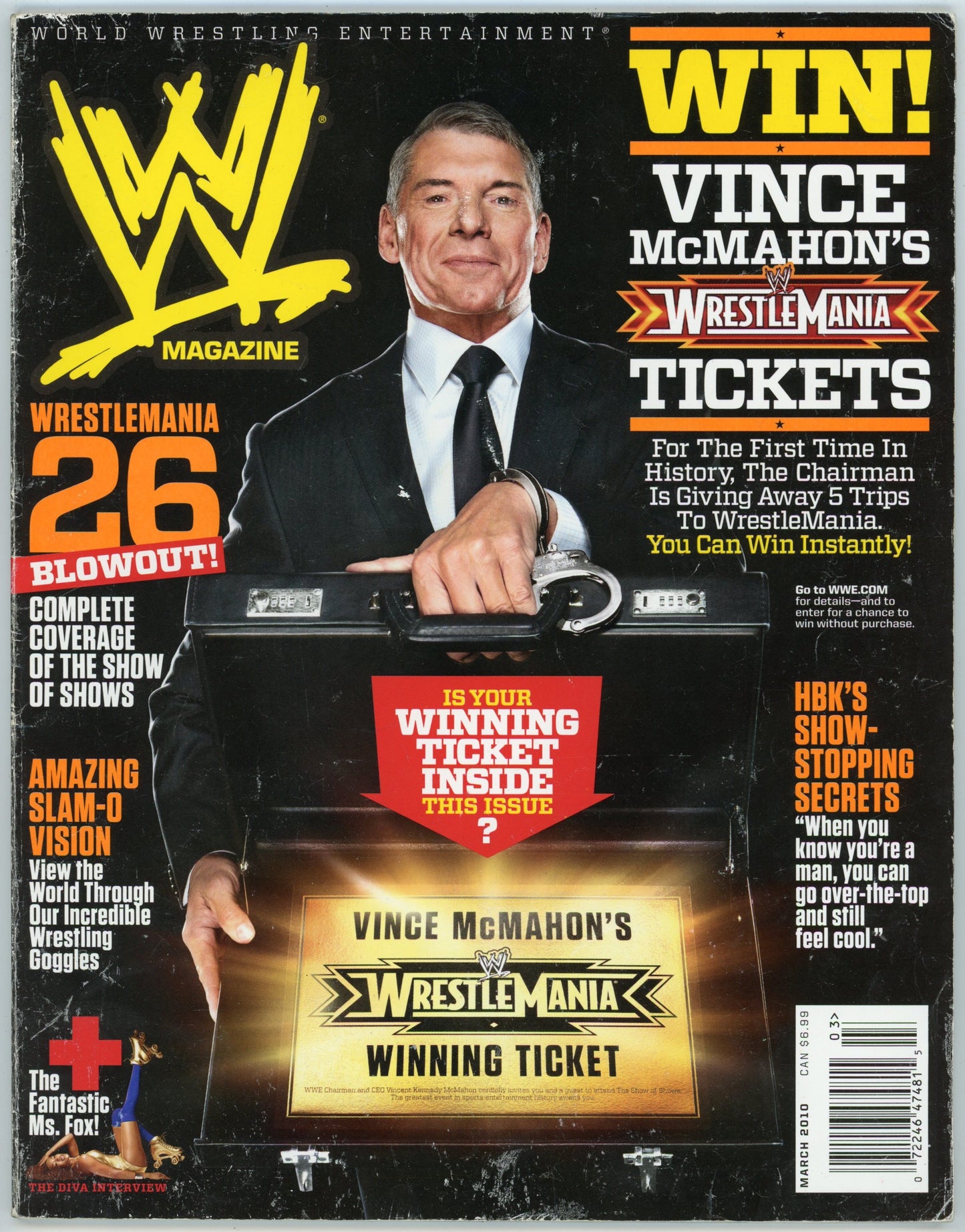 WWE Wrestling Magazine (March 2010) Vince McMahon Cover