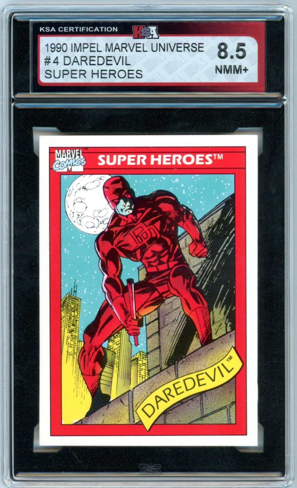 1990 Impel Marvel Universe Daredevil Super Heroes #4 Graded Card KSA 8.5