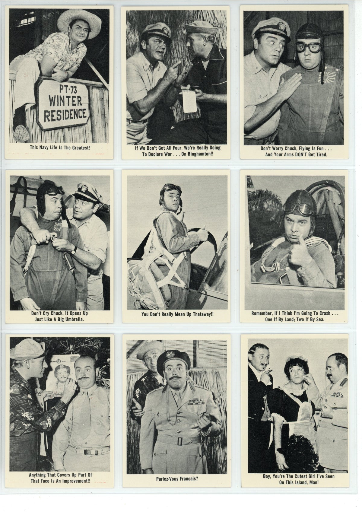1965 Fleer McHale's Navy Trading Card Complete Set (66 Cards) EX+