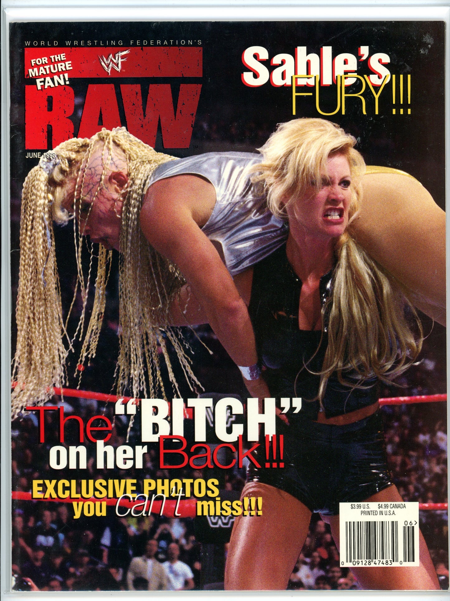 WWF Raw Vintage Wrestling Magazine (June, 1998) Sable