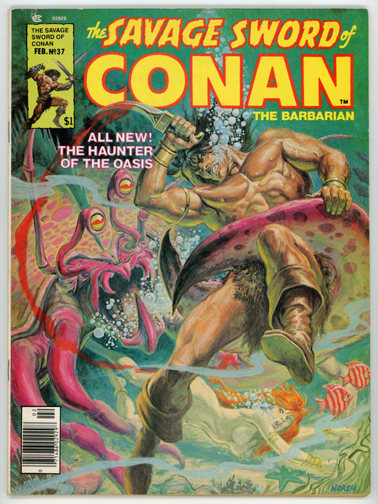 Marvel Magazine The Savage Sword of Conan the Barbarian Volume 1 No. 37 (February 1978)