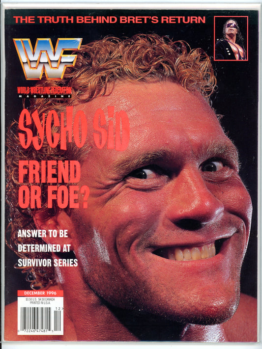 WWF Magazine Vintage Wrestling Magazine (December, 1996) Sycho Sid